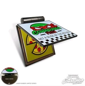 Teenage Mutant Ninja Turtles Pizza Box Enamel Figure Pin Collectable Limited Ed.